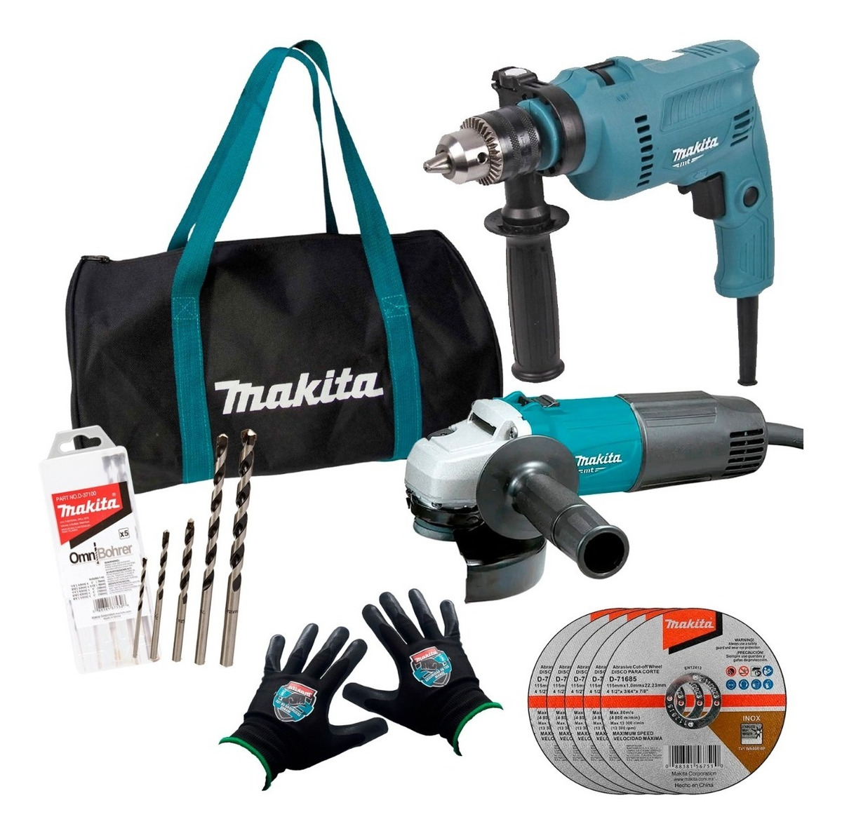 Foto 1 | Esmeriladora Angular 4 1/2in Rotomartillo Makita + Regalos