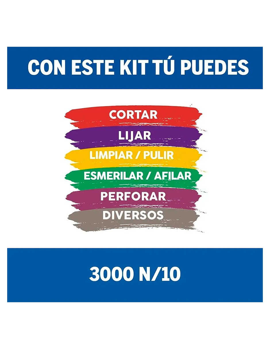 Foto 5 | Rectificadora Dremel 3000 F0133000PA color Negro 10 Accesorios