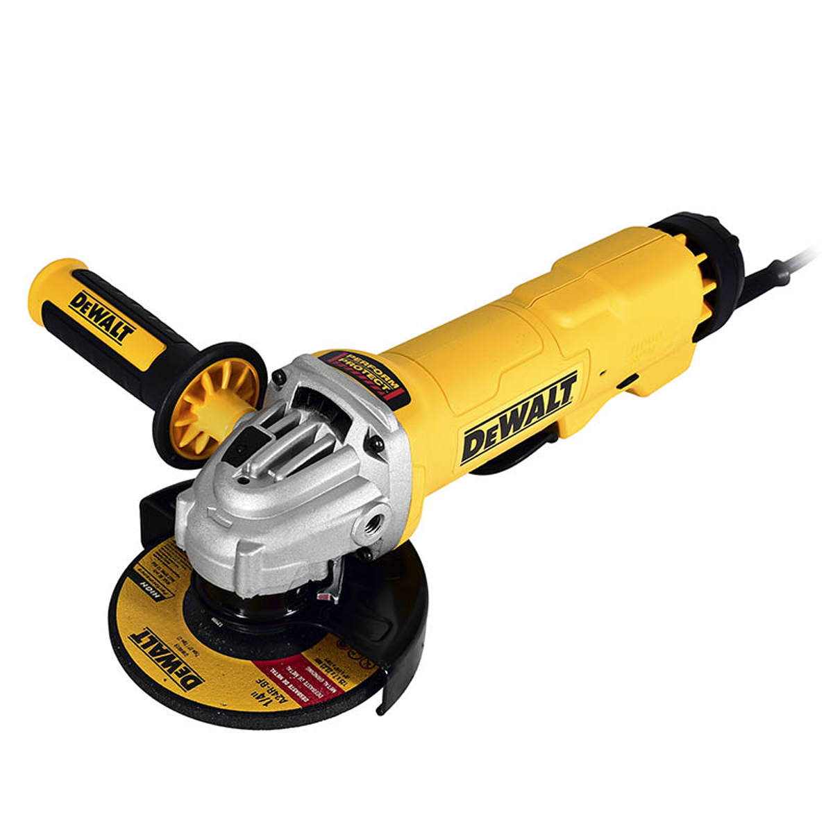 Miniesmeriladora DeWalt DWE4314 color Amarillo 4.1/2 Plg