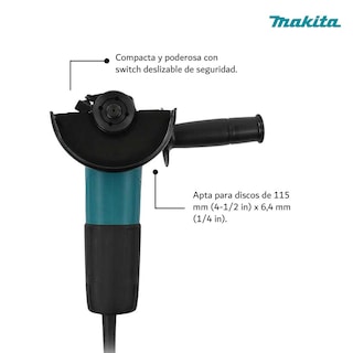 Foto 3 | Esmeriladora Angular 4 1/2 540w Makita M0901b color Azul