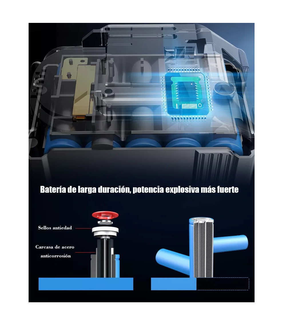 Foto 4 pulgar | Esmeriladora Angular Eléctrica Inalámbrica Esmeril Cortadora Negro