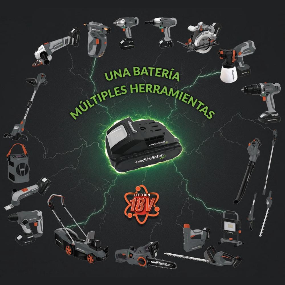 Foto 5 pulgar | Miniesmeril Gladiador Inalámbrico C/2bat 4 1/2'' AA 815/18K2