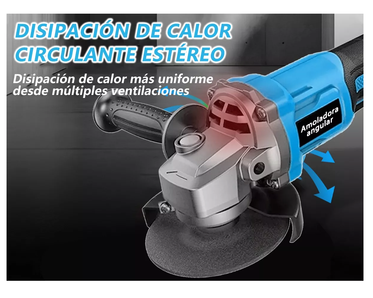 Foto 5 pulgar | Esmeriladora Angular Inalámbrica + Motosierras 2 En 1 Azul/negro