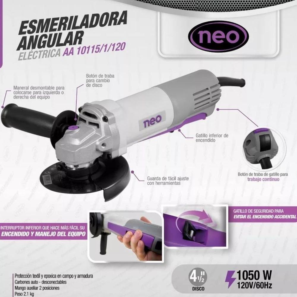 Foto 7 pulgar | Miniesmeriladora Neo Aa 10115/1/120 4-1/2 Pulg 1100 W 120v