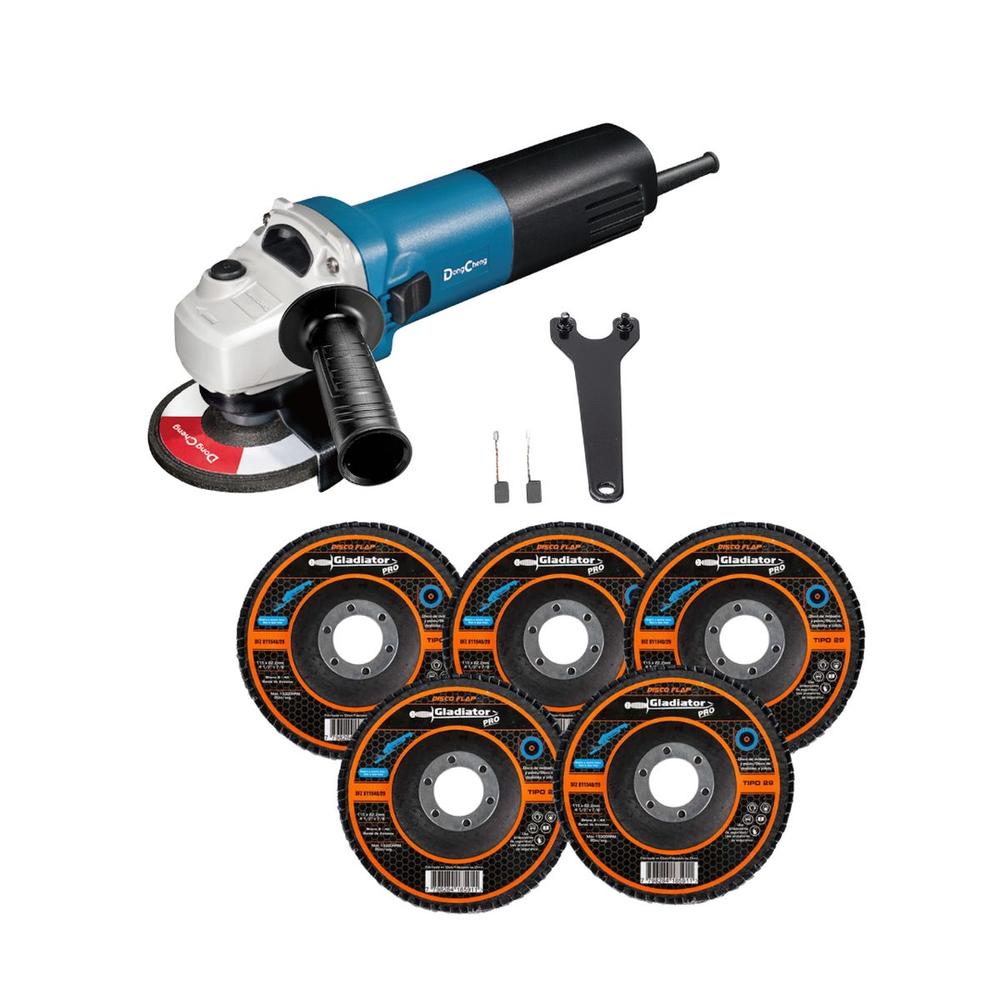 Esmeriladora Industrial Dongcheng de 850 w con 5 Discos Gladiator