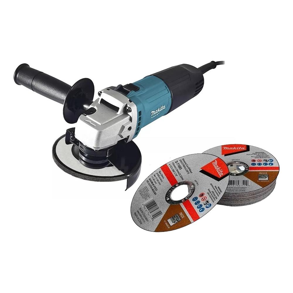Foto 1 | Miniesmeriladora Makita 540W M0901B + 5 Discos Abrasivos 115mm