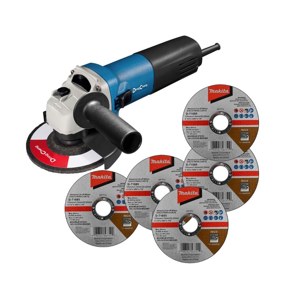 Esmeriladora Industrial Dongcheng de 850 w con 5 Discos Makita