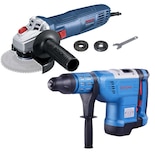 Miniesmeril Bosch 700w 4 1/2 + Martillo Demoledor Sds Max Dc