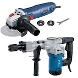 Miniesmeril Bosch Eje 5/8' + Martillo Demoledor Hex 3/4' Dc
