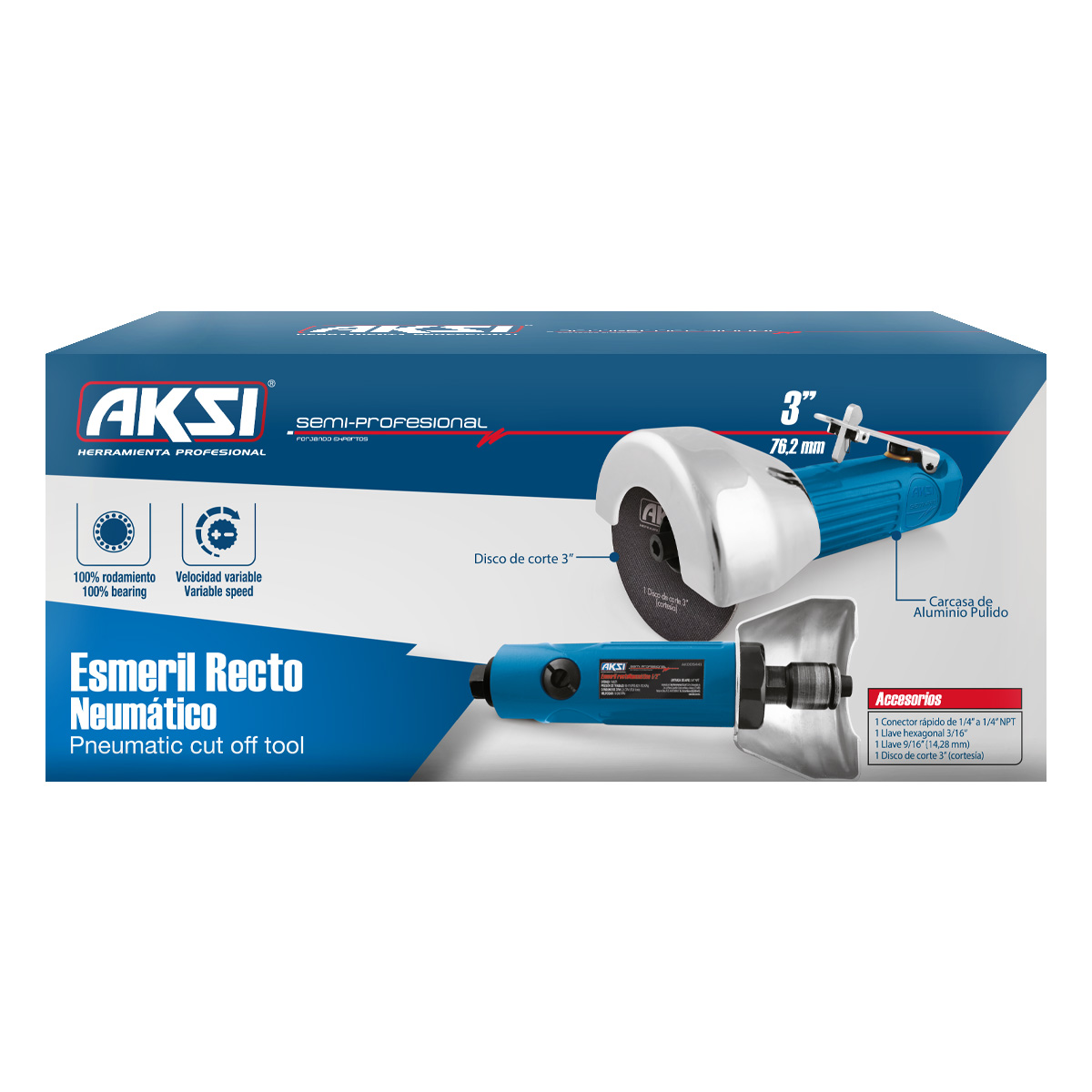 Foto 4 | Esmeril Recto Aksi Neumatico De 3 Pulg Semi Profesional