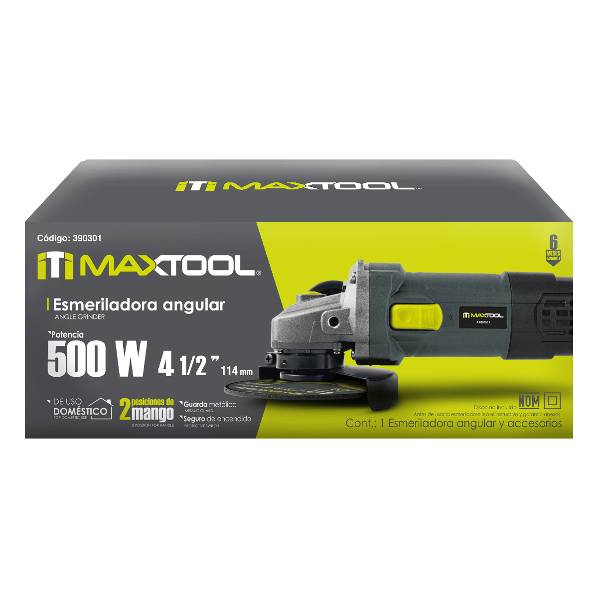Foto 5 pulgar | Esmeriladora Maxtool 500w Para Disco 4 1/2 Pulg