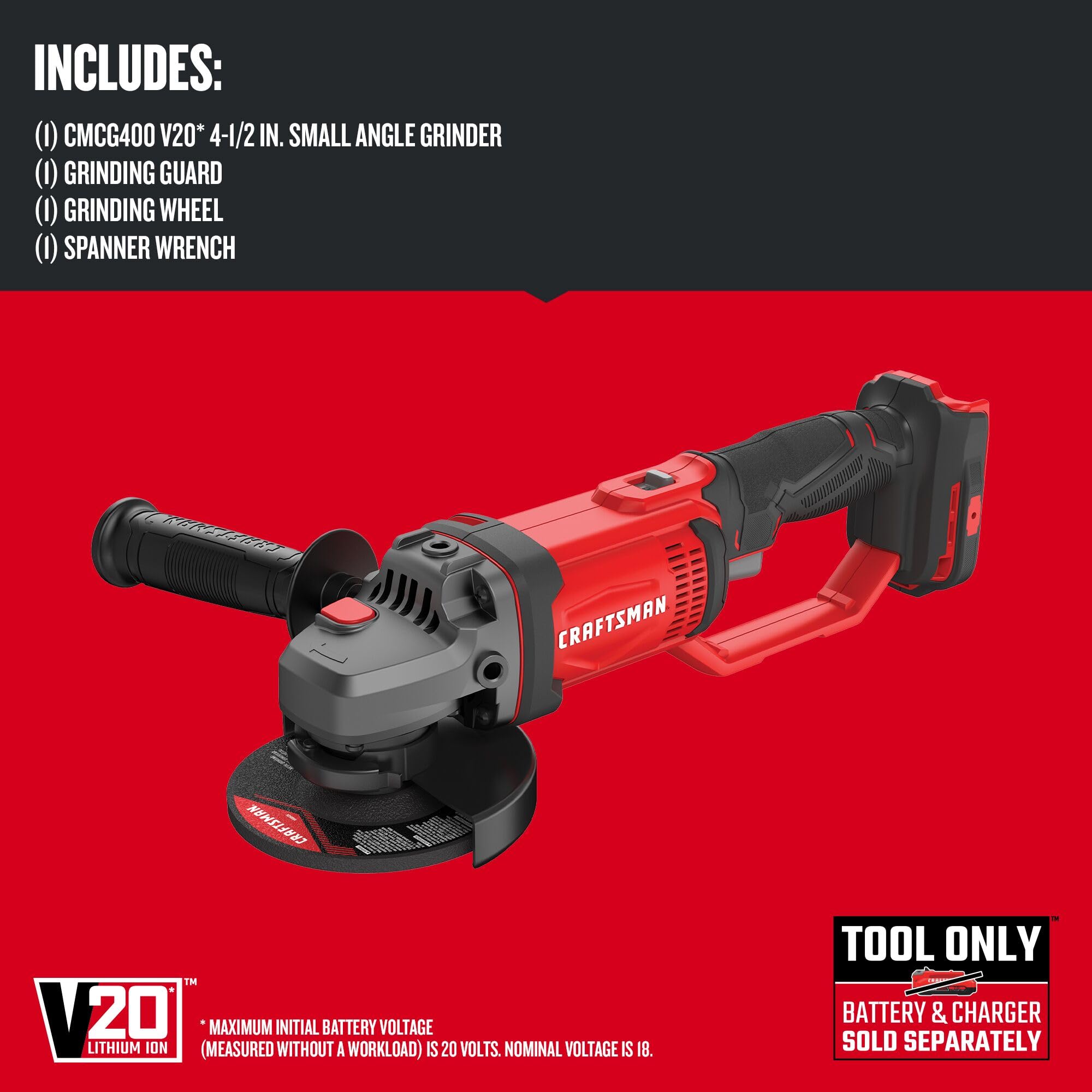 Foto 3 pulgar | Amoladora Angular Craftsman V20* Cmcg400b 11 Cm 8,500 Rpm - Venta Internacional.