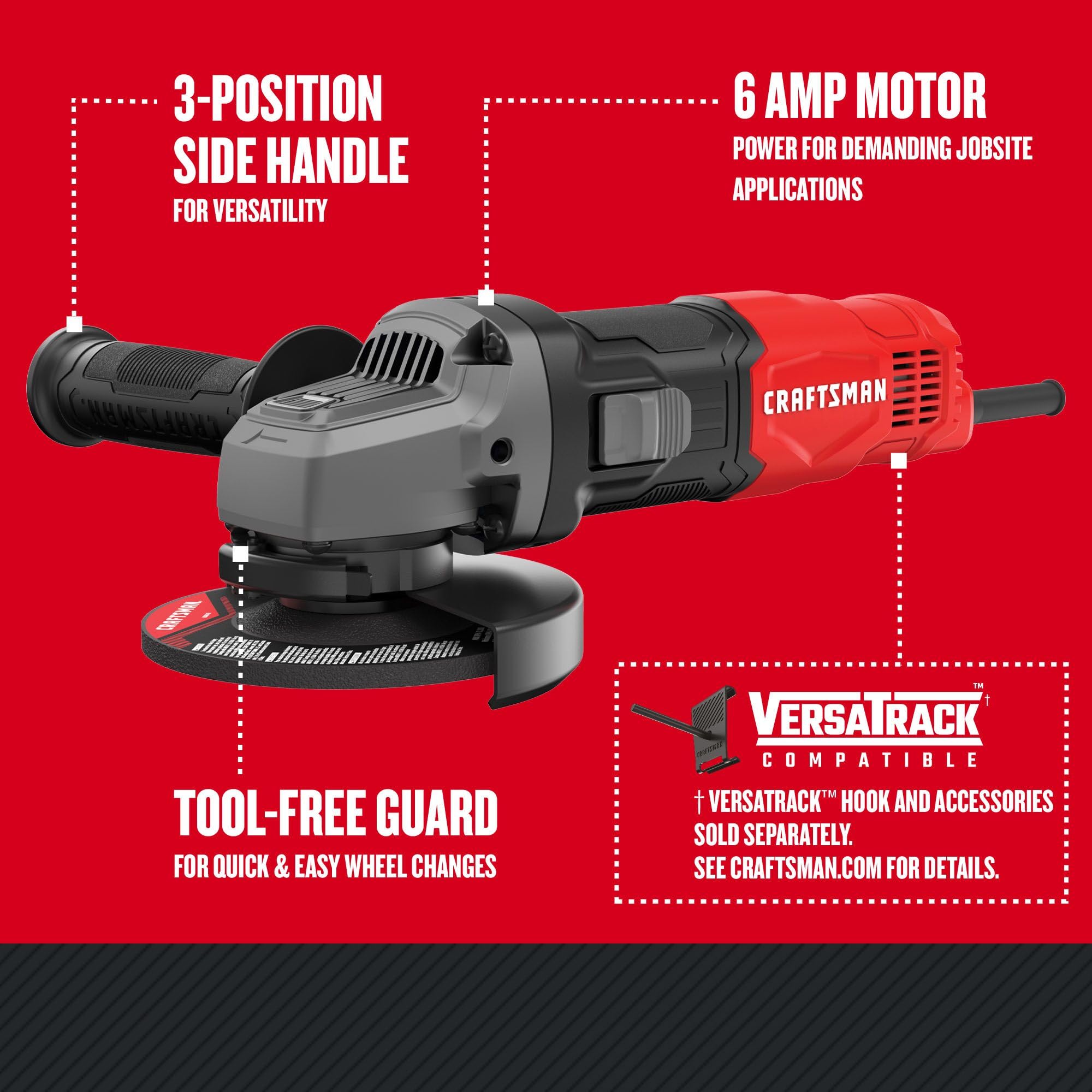 Foto 4 pulgar | Amoladora Angular Craftsman Cmeg100 6a 12.000 Rpm 11 Cm - Venta Internacional.