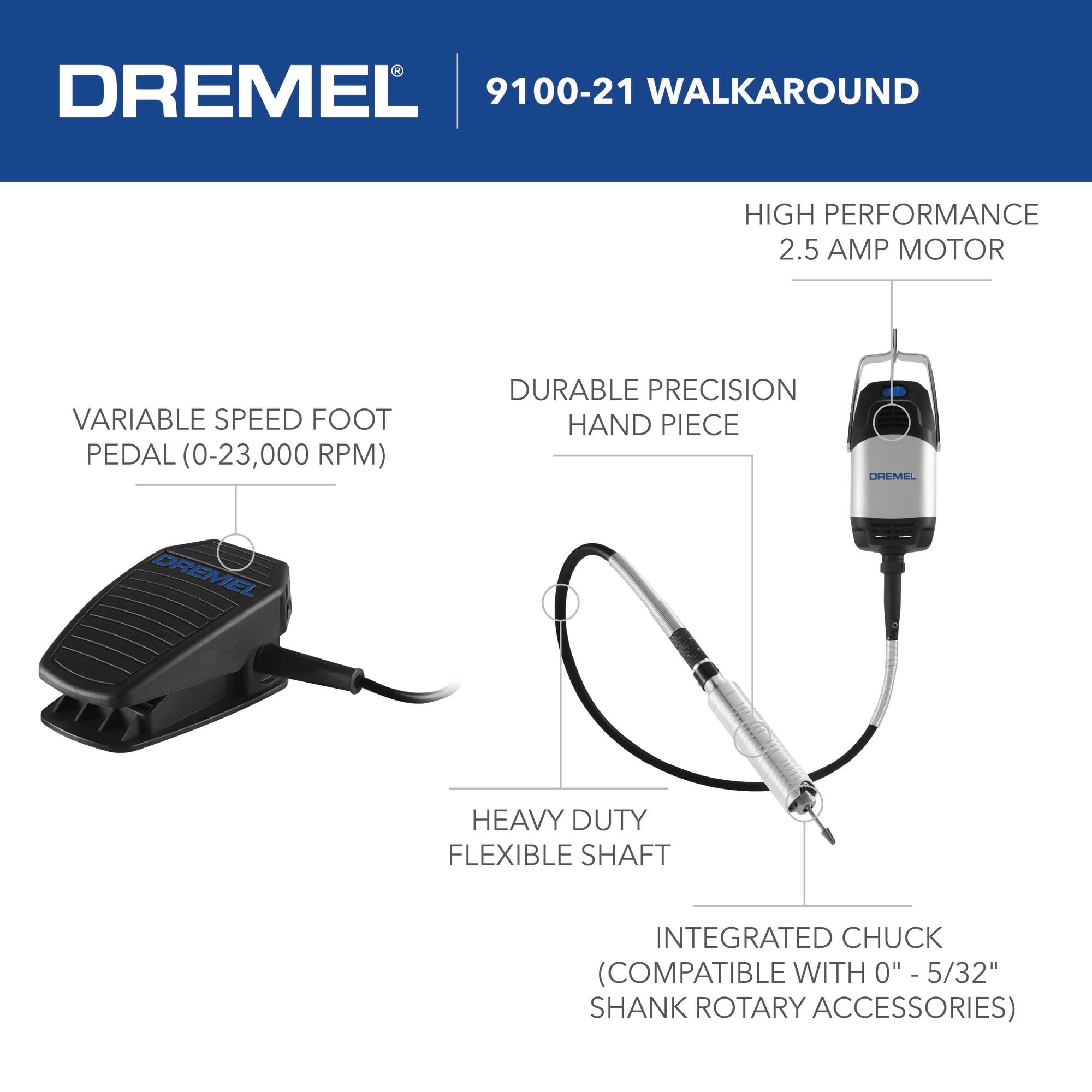 Foto 3 pulgar | Kit De Herramientas Rotativas Dremel 9100-21 Fortiflex 2.5a Con Accesorios - Venta Internacional.