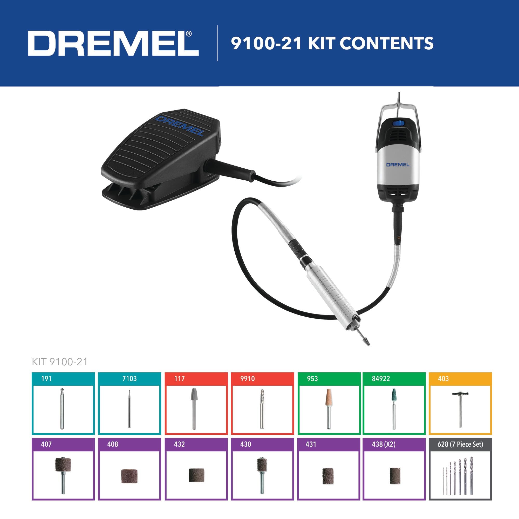Foto 4 pulgar | Kit De Herramientas Rotativas Dremel 9100-21 Fortiflex 2.5a Con Accesorios - Venta Internacional.