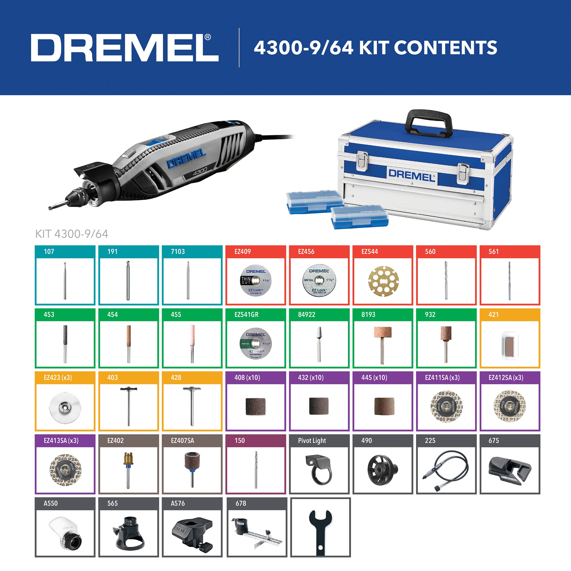 Foto 4 pulgar | Kit de Herramientas Rotativas Dremel 4300-9/64 - Venta Internacional