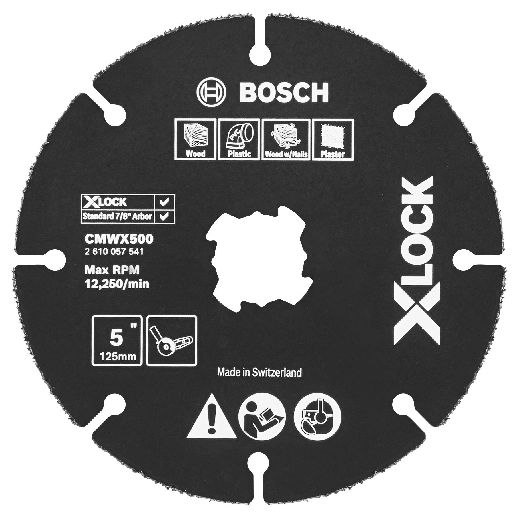 Rueda Múltiple De Carburo Bosch Cmwx500 X-lock De 5 Pulgadas Para Cortar - Venta Internacional.