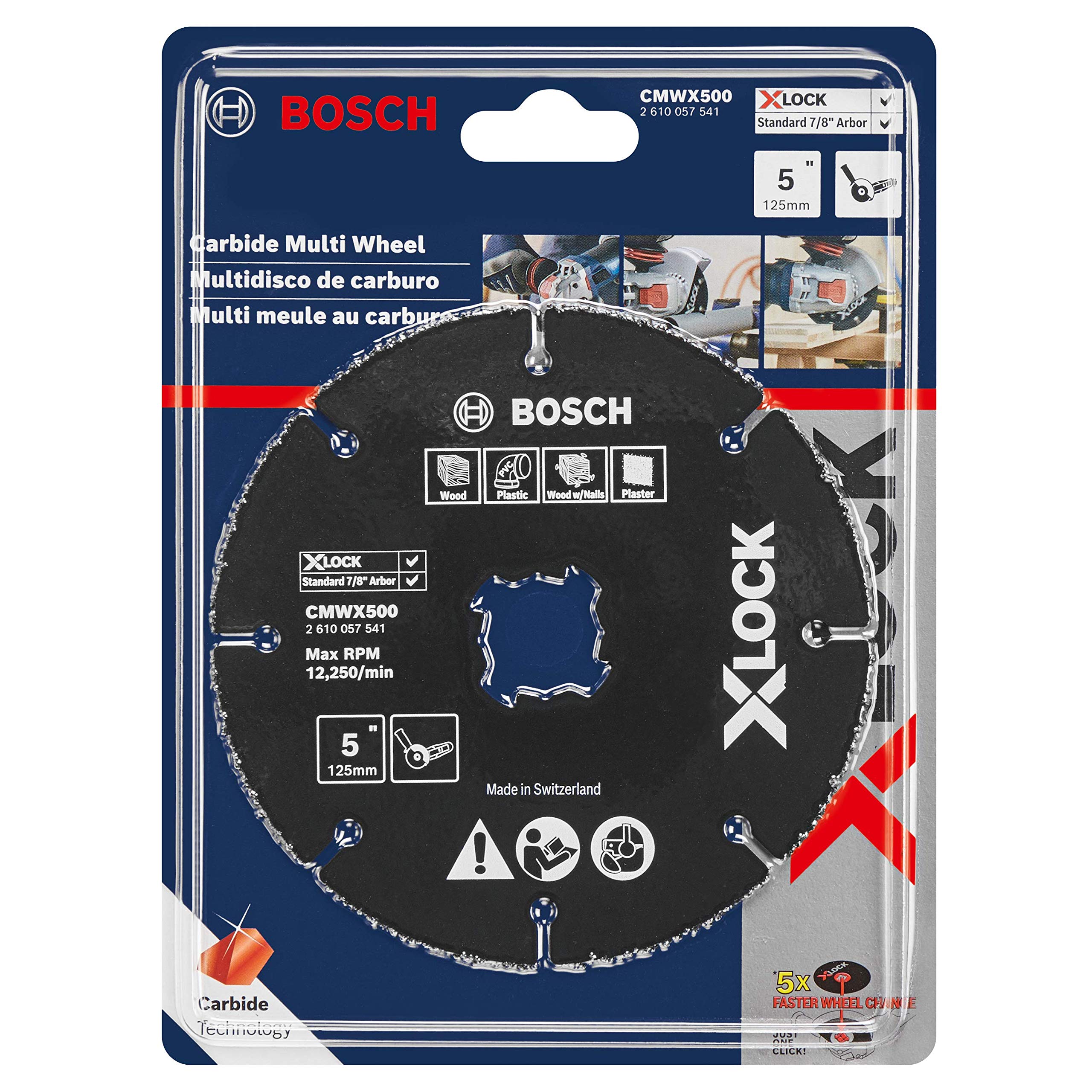 Foto 4 pulgar | Rueda Múltiple De Carburo Bosch Cmwx500 X-lock De 5 Pulgadas Para Cortar - Venta Internacional.
