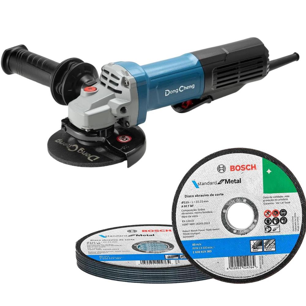 Miniesmeriladora 1100w Dongcheng + 10 Discos Bosch De Corte