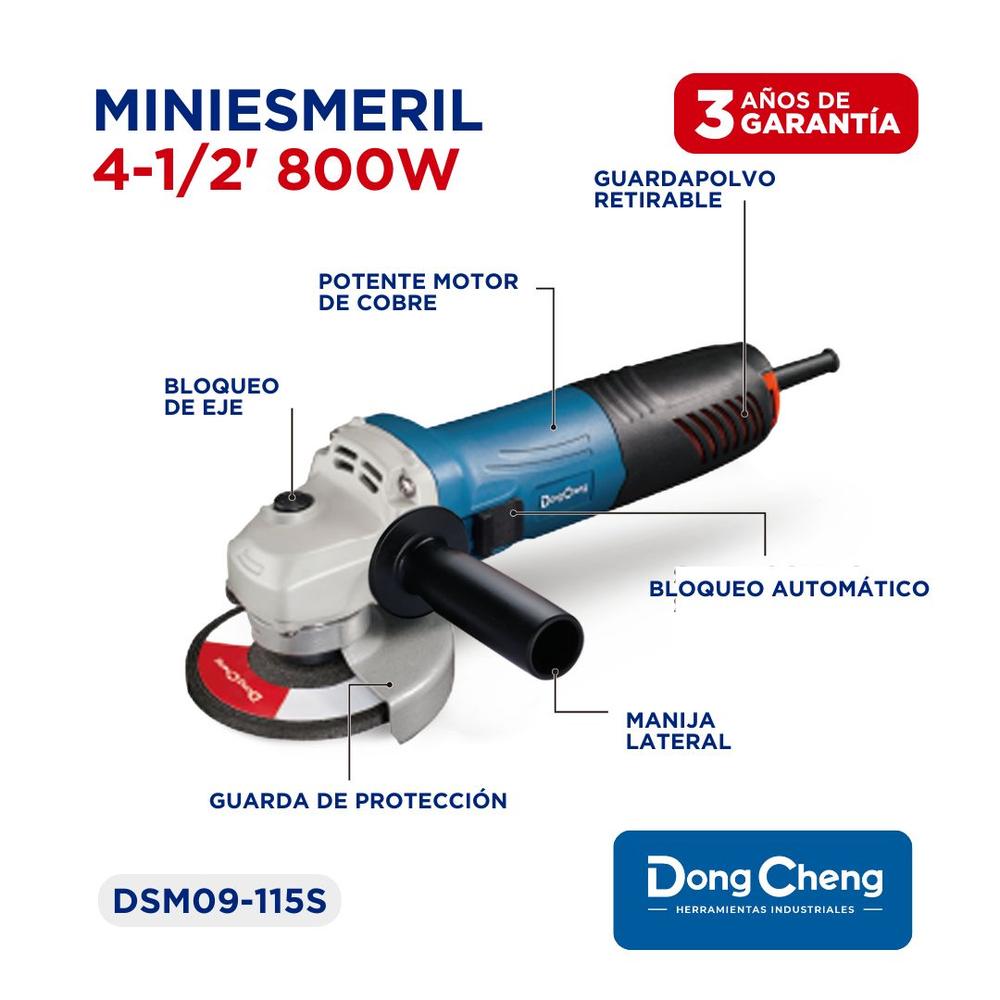 Foto 7 pulgar | Miniesmeril Industrial Dc 4 1/2´ 800w + 5 Discos Corte Bosch