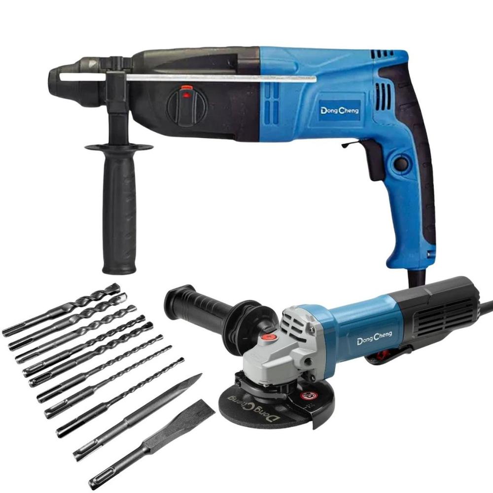 Miniesmeril 1100w + Rotomartillo 800w Dc + Kit Brocas Makita