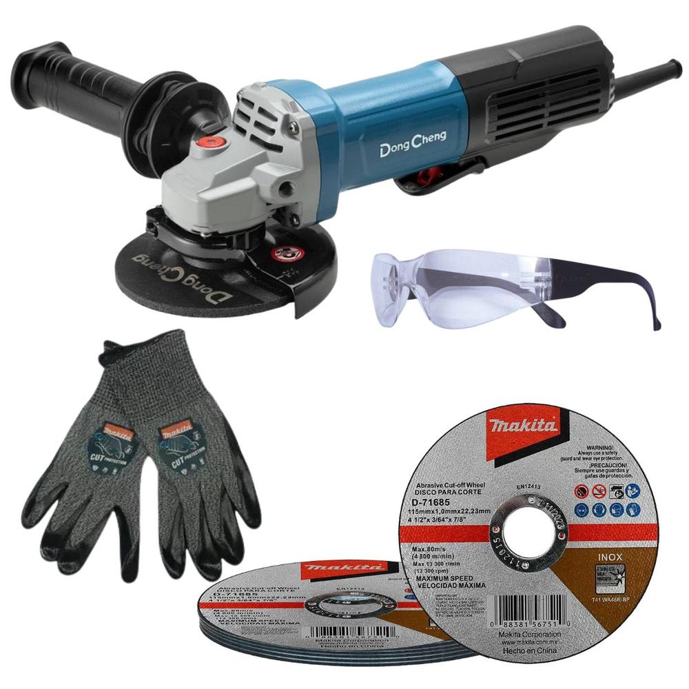 Foto 1 | Miniesmeril 1100w DongCheng + 5 Discos Makita + Kit de Seguridad