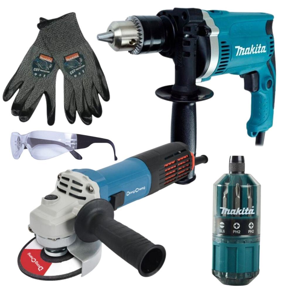 Foto 2 pulgar | Miniesmeril Dc 4 1/2 + Rotomartillo Makita 710w + Accesorios