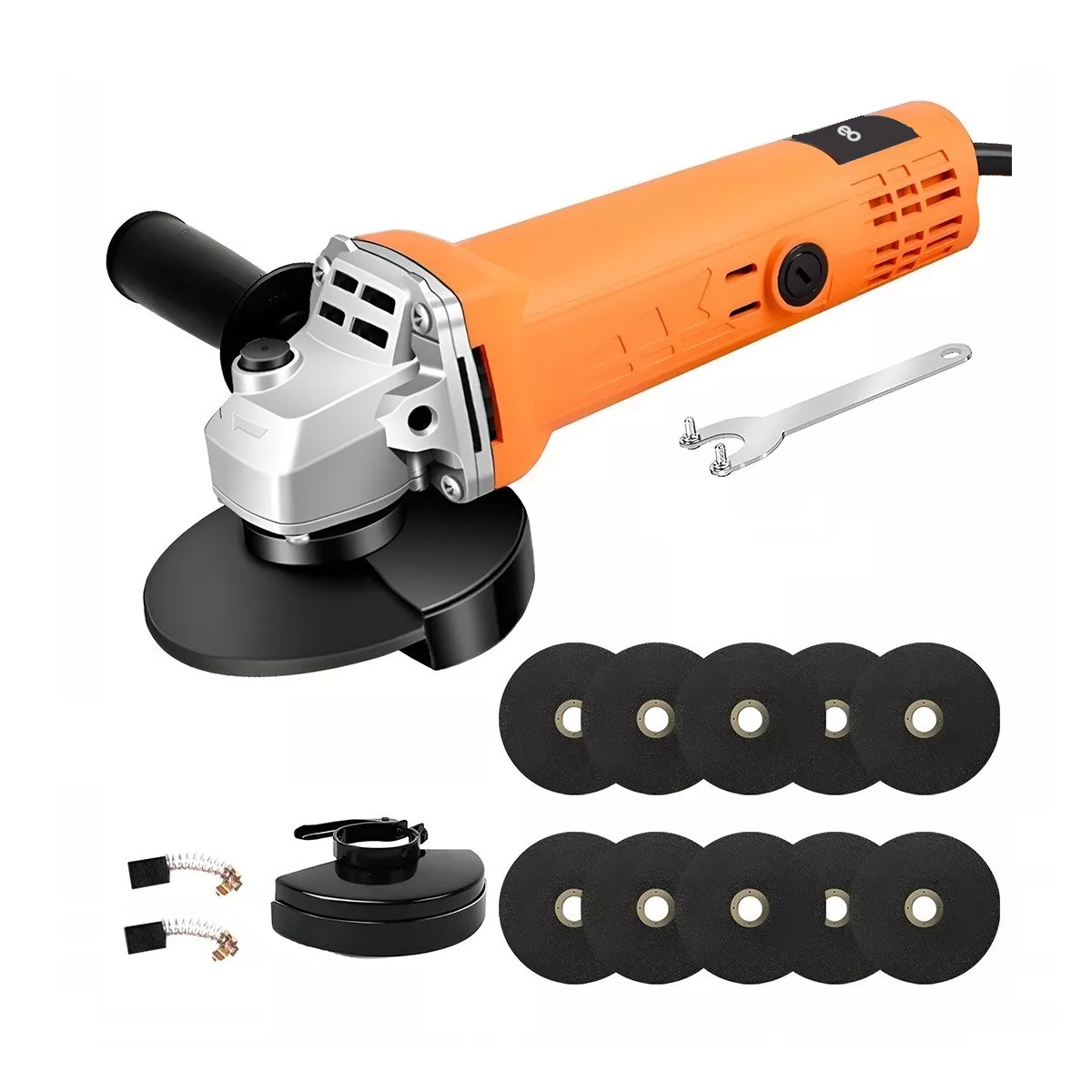 Mini Esmeriladora Angular Pulidora 860 W 127v +10 Accesorios Eo Safe Imports Esi-3564-1 Naranja