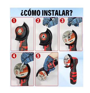 Foto 4 | Mini Esmeril Angular Inalámbrica Pulidora 16.8v 75mm28000rpm, Belug Rojo/negro