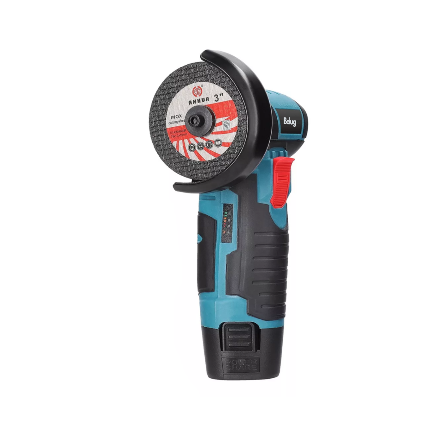 Foto 2 pulgar | Mini Esmeril Angular Inalámbrica Pulidora 12v 75mm 2 Bat Belug Ería Azul/negro