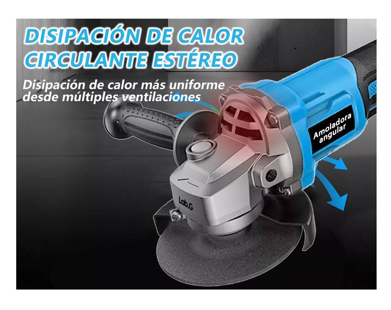 Foto 5 pulgar | Esmeriladora Angular Inalámbrica + Motosierras 2 En 1 Azul/negro