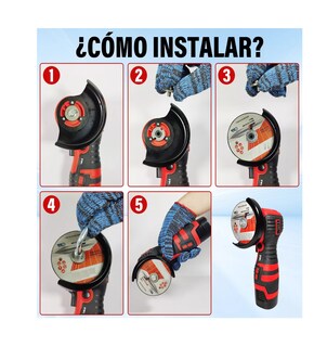 Foto 4 | Mini Esmeril Angular Inalámbrica Lab.g Pulidora 16.8v 75mm28000rpm Rojo/negro