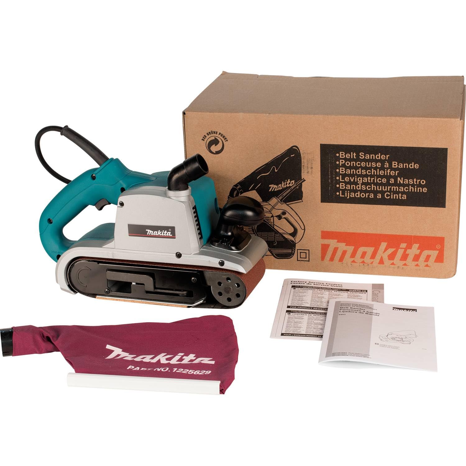 Foto 8 pulgar | Lijadora De Banda Makita 9403 4 X 24, Color Verde Azulado - Venta Internacional.