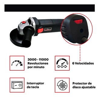 Foto 2 | Esmeriladora Angular Belug 780w 115mm 11000rpm Cable Eléctrico Negro