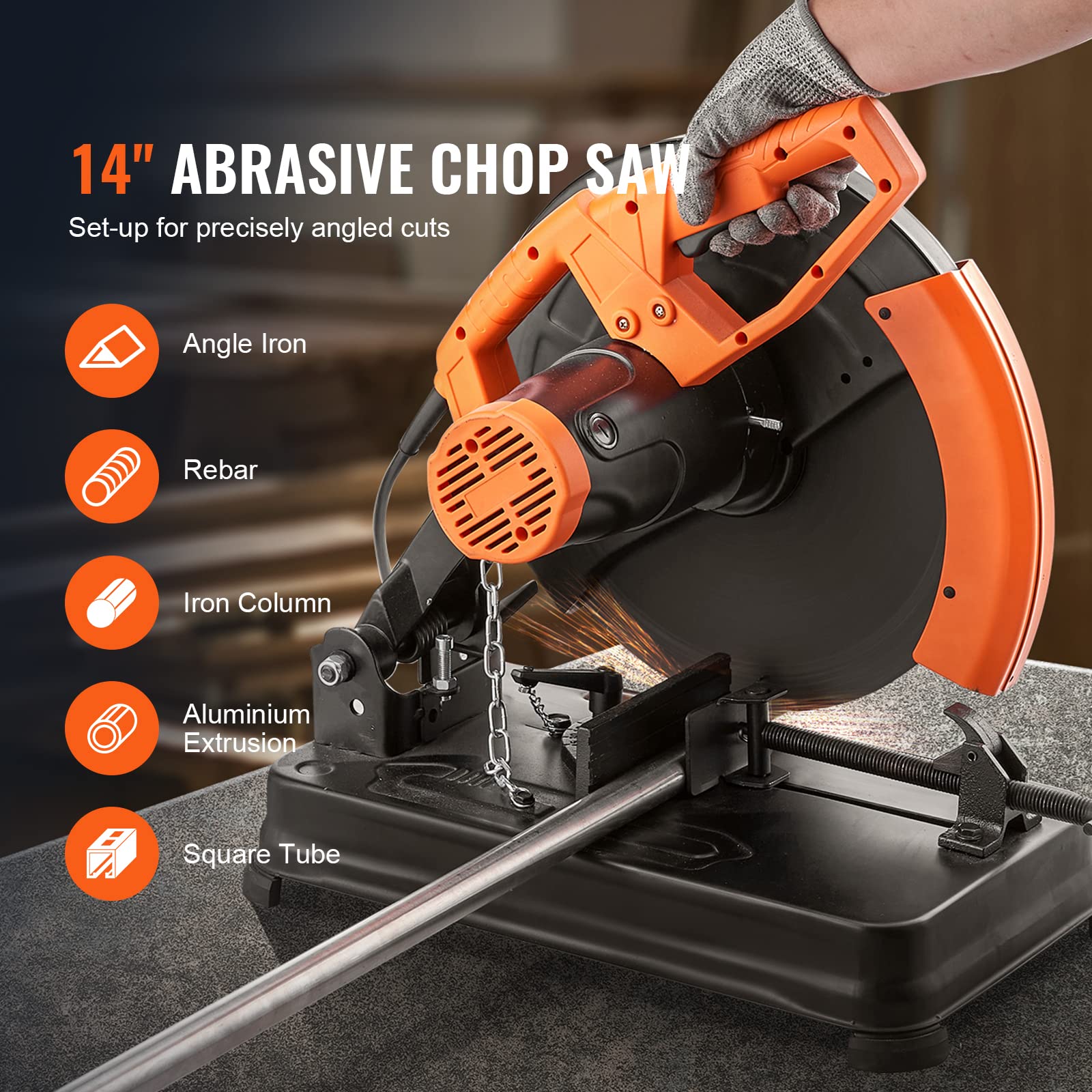 Foto 3 pulgar | Cortador Abrasivo Vevor De 35 Cm Con Hoja De Corte, 2300 W, 3600 Rpm - Venta Internacional.
