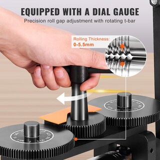 Foto 4 | Rolling Mill Vevor 2.24/57 Mm Jewelry 1:2 Relación De Transmisión 0.5-5.5 Mm - Venta Internacional.