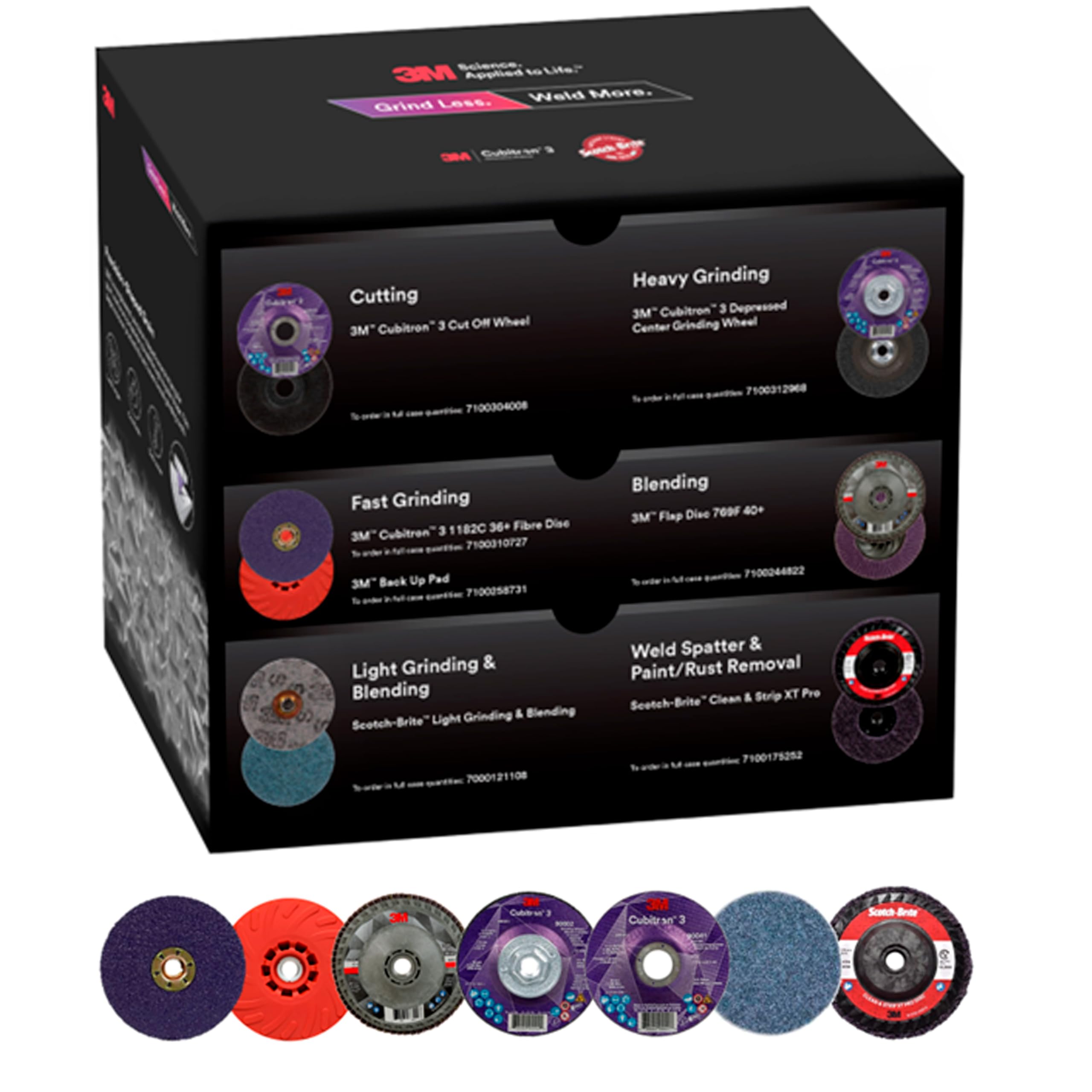 Foto 2 pulgar | Kit De Soldadura 3m Grind Less Weld More De 16 Piezas Con Disco De 4-1/2 Pulgadas - Venta Internacional.