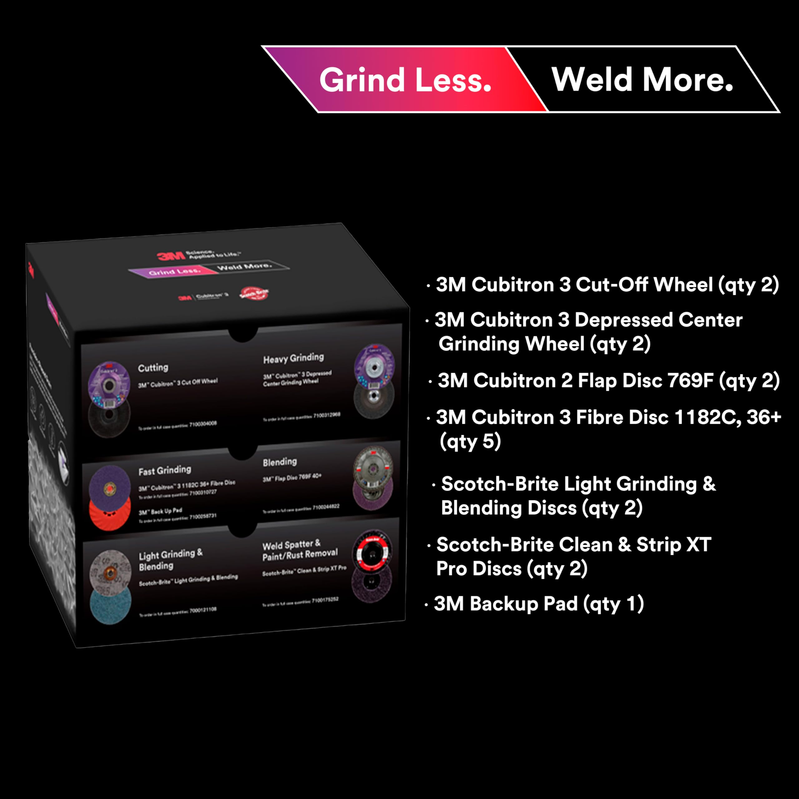 Foto 3 pulgar | Kit De Soldadura 3m Grind Less Weld More De 16 Piezas Con Disco De 4-1/2 Pulgadas - Venta Internacional.
