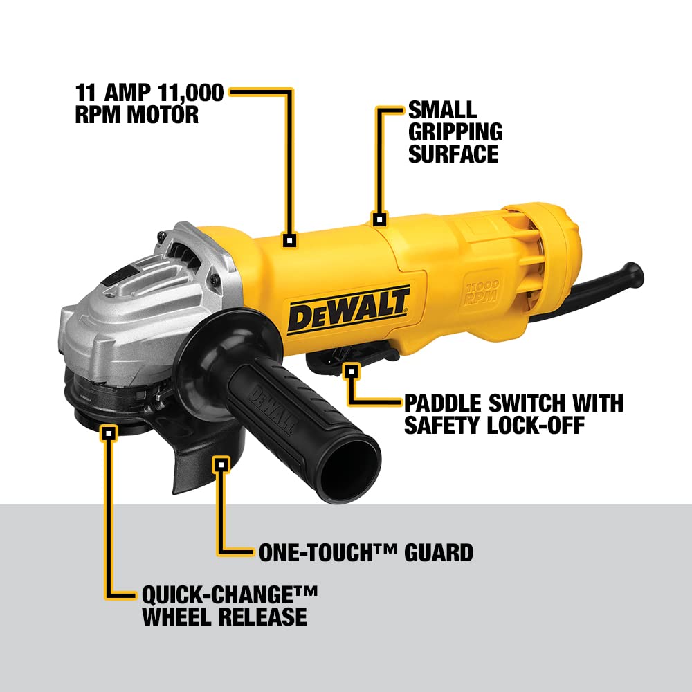 Foto 3 pulgar | Amoladora Angular Dewalt Dwe402w 11a 11.000 Rpm 4.5 Pulgadas Con Cable - Venta Internacional.