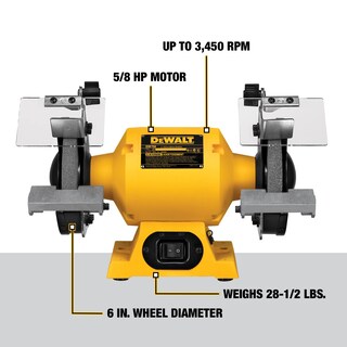 Foto 3 | Amoladora De Mesa Dewalt Dw756, 150 Mm, 5/8 Hp, Motor De Inducción - Venta Internacional.