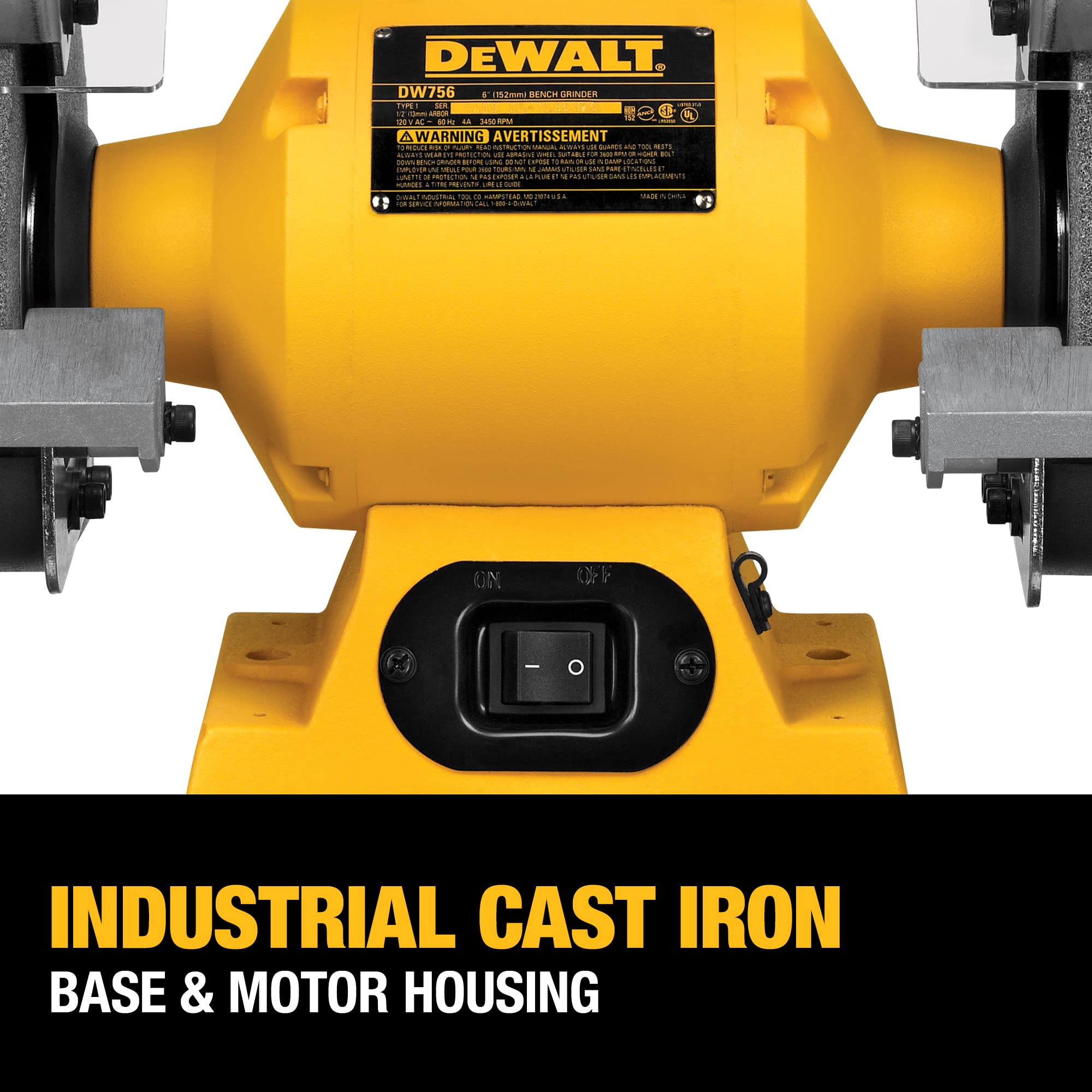 Foto 6 pulgar | Amoladora De Mesa Dewalt Dw756, 150 Mm, 5/8 Hp, Motor De Inducción - Venta Internacional.