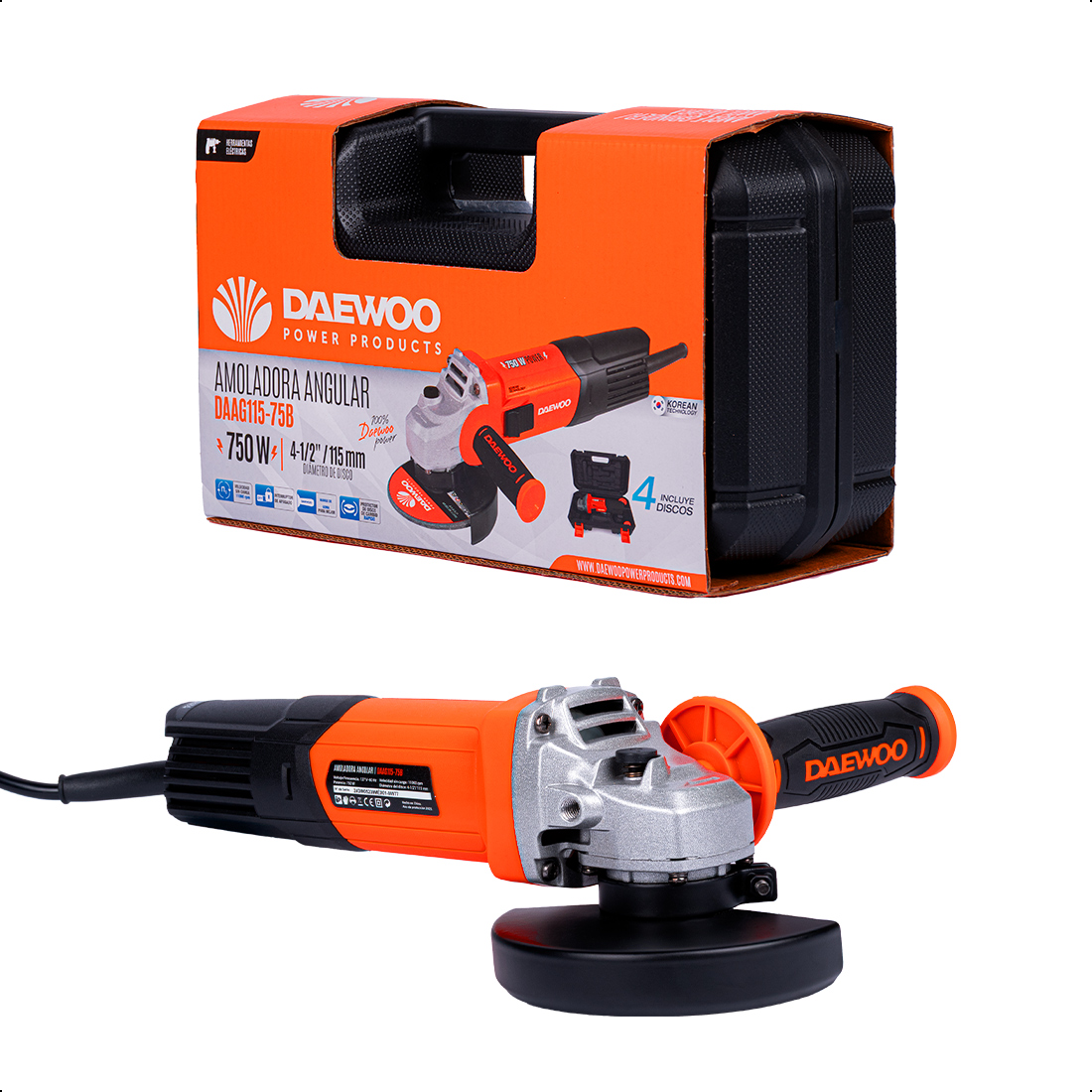 Foto 3 pulgar | Esmeriladora 4-1/2'' 750w 11000rpm Daewoo