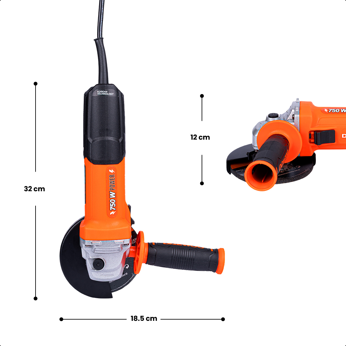 Foto 5 pulgar | Esmeriladora 4-1/2'' 750w 11000rpm Daewoo