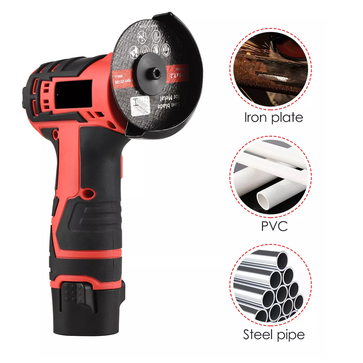 Foto 4 pulgar | Kit De Amoladora Angular Inalámbrica De 12 V  Eo Safe Imports Esi-9236 Multicolor