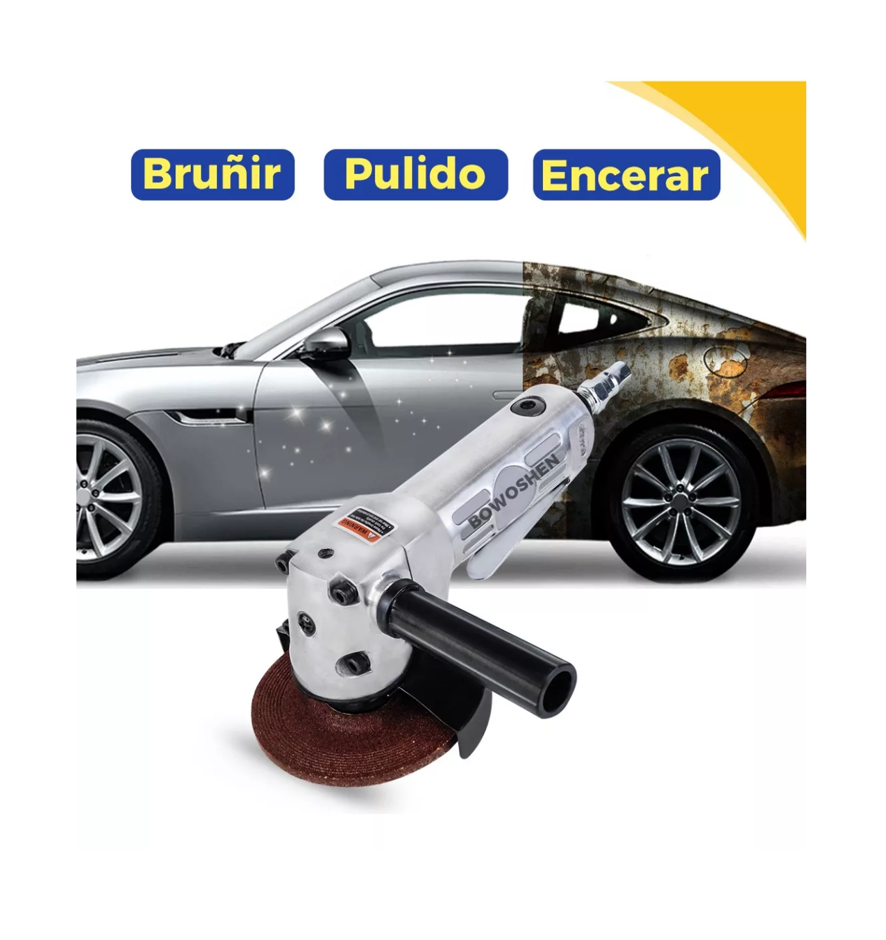 Foto 4 pulgar | Esmeriladora Angular Neumática Profesional Inalámbrica