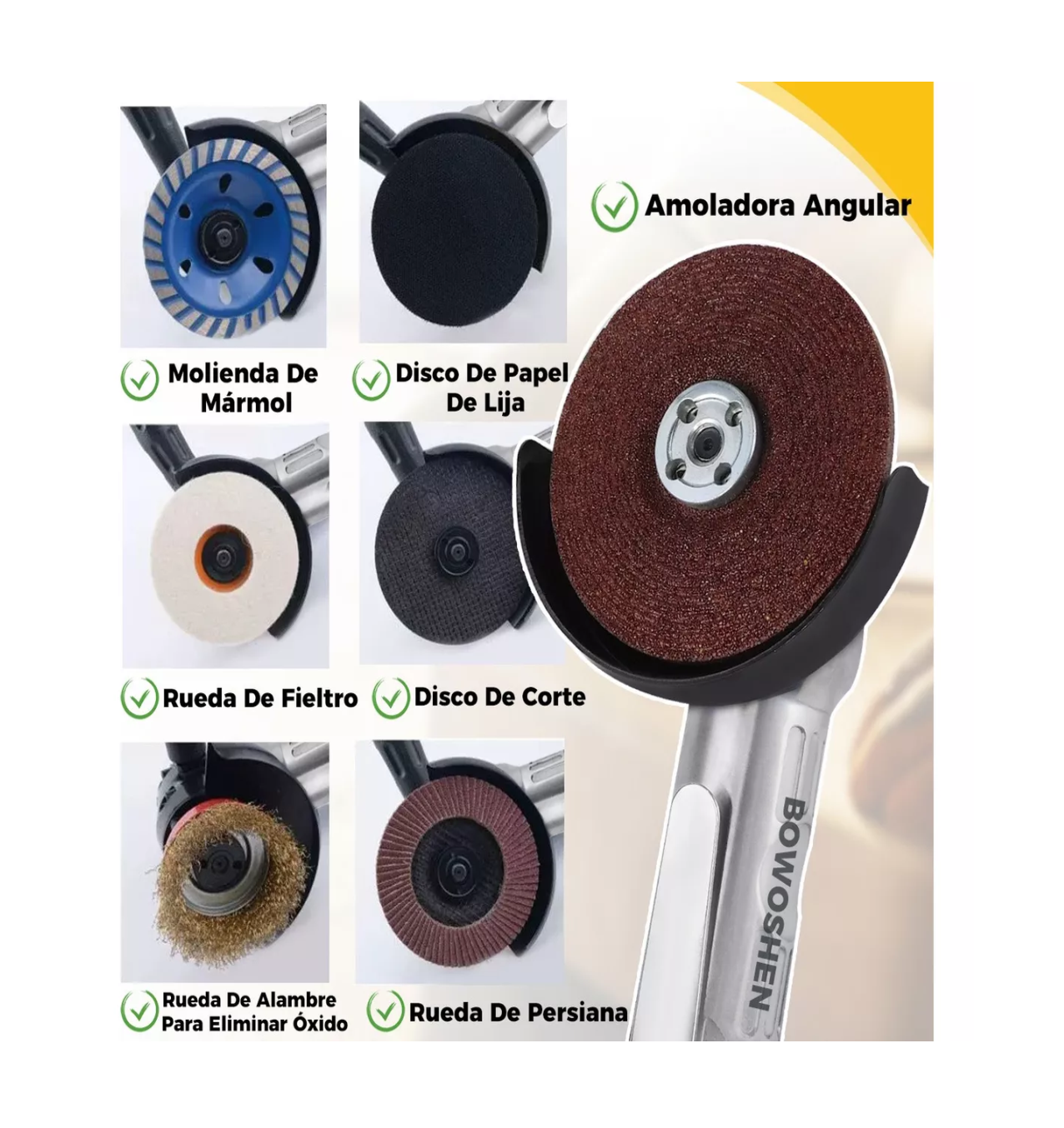 Foto 5 pulgar | Esmeriladora Angular Neumática Profesional Inalámbrica