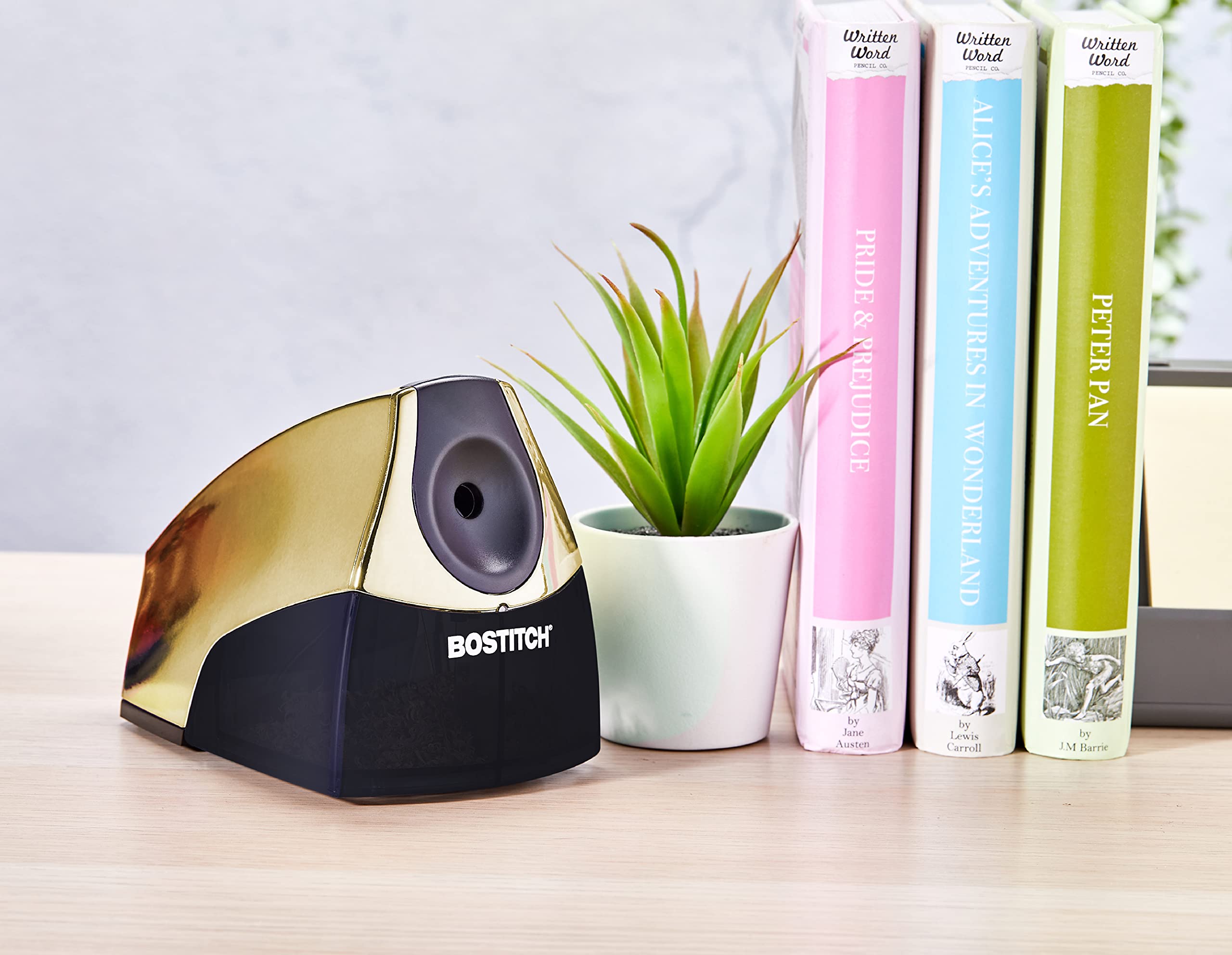 Foto 5 | Sacapuntas Eléctrico Bostitch Personal Gold Chrome - Venta Internacional.