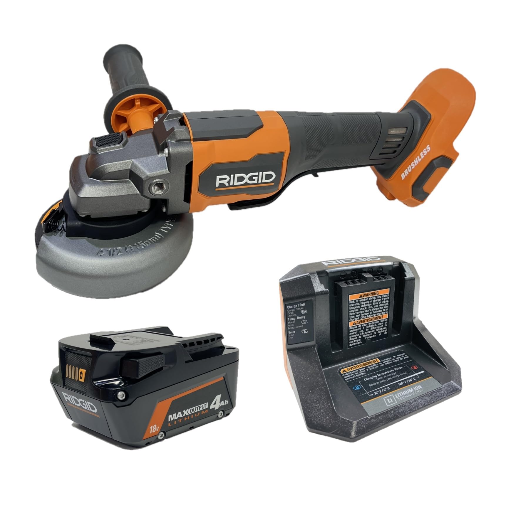 Foto 1 | Amoladora Angular Ridgid R86047 de 18 V sin Escobillas 115 mm 4,0 Ah - Venta Internacional