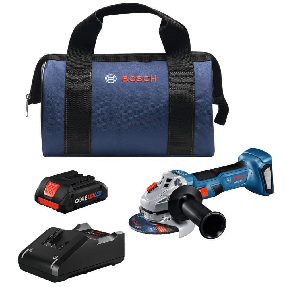 Amoladora Angular Bosch Gws18v-8b15 De 18 V Y 4,5 Pulgadas Con Batería De 4 Ah - Venta Internacional.