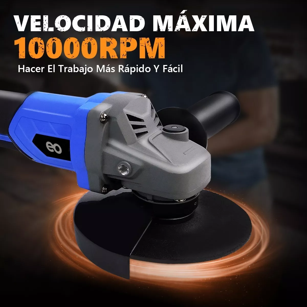 Foto 4 pulgar | Esmeriladora Angular Inalámbrica Sin Escobillas Con 6.0ah Eo Safe Imports Esi-14949-1 Azul